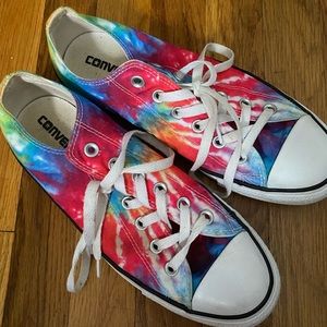 Tie Dye Low Top Converse Womens 9